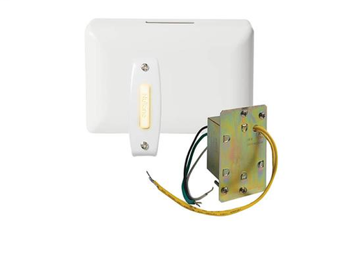 Product image for Broan BK140LWH 2-Note 16 Volt 6-3/4 x 2-1/4 x 4-3/8 Inch Door Chime
