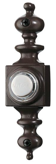 Lighted Dimensional Pushbutton, 1-1/8w x 4-3/16h in Oil-Rubbed Bronze
