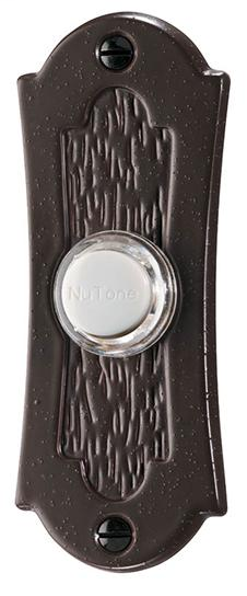Lighted Flat Pushbutton, 1-1/2w x 3-1/2h in Oil-Rubbed Bronze