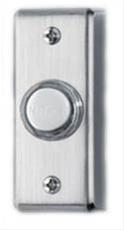 Lighted Rectangular Pushbutton, 1w x 2-3/4h in Satin Nickel