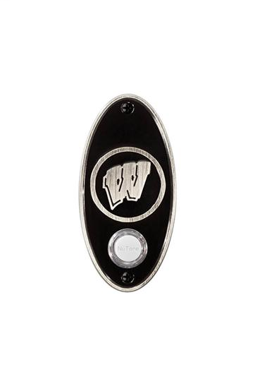 University of Wisconsin Doorbell Pushbutton in Satin Nickel