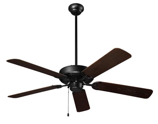 Outdoor Series Ceiling Fan, 52" Diameter, in Barbeque Black Finish