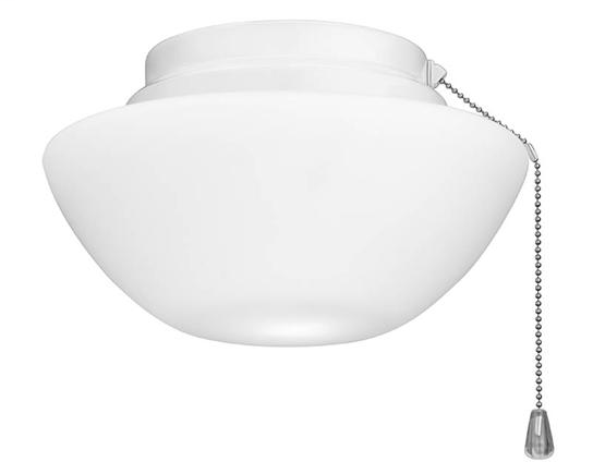Ceiling Fan Light Kit for Outdoor Covered Installations, 11"w x 3-3/8"h, in White Finish