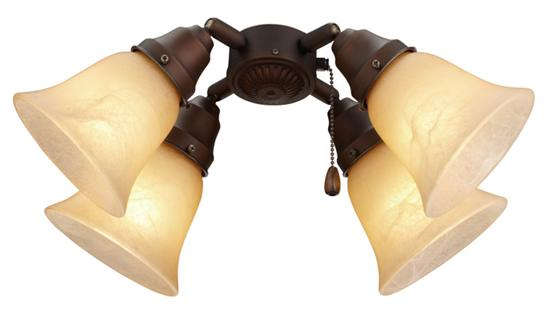 Ceiling Fan Turtle Fitter Light Kit, 11"w x 3-3/8"h, in Oil-Rubbed Bronze finish