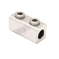 Aluminum Mechanical Splice, 350 kcmil-6 AWG, 11/16" Screw Dia, 4 Screws, 5/16" Hex Size, Al/Cu Rated, Tin Plated.