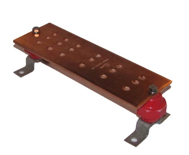 Copper BusBar; 18 Holes; 12 in L; Can be used as a common ground point and power applications