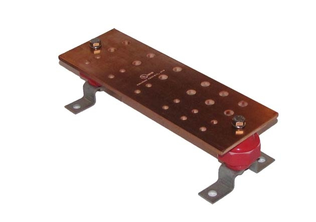 Copper BusBar, 12 Holes, 12 in L, Can be used as a common ground point and power applications.