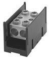 Product image for Burndy BDB162/03 600 Volt 175 Amp 12 to 2/0 AWG High Strength Polymer 3-Pole Power Distribution Block