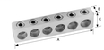Product image for Burndy BPD8350 Power Distribution Blocks, 6 AWG-350 kcmil, 750 in L, 138 in W