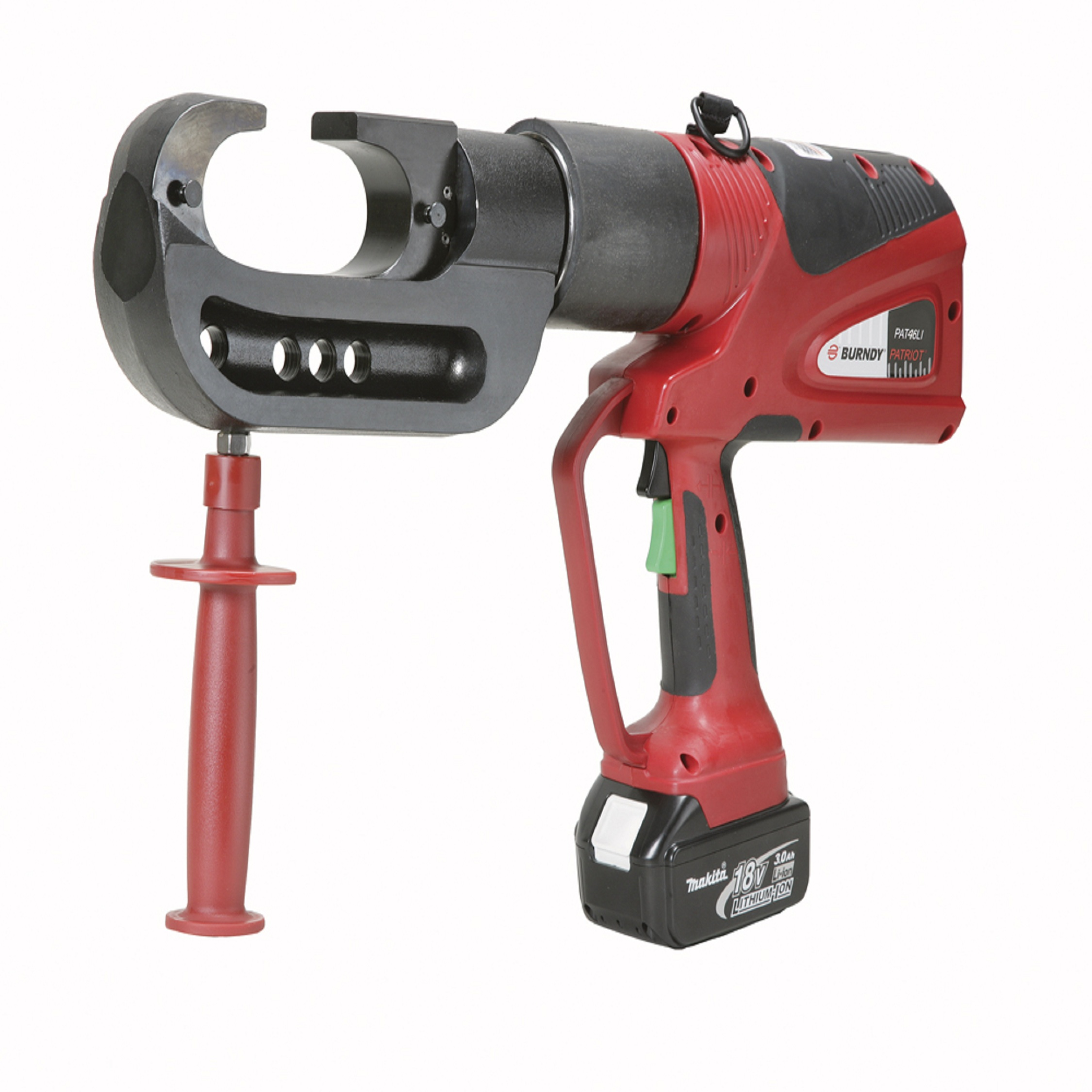 Hydraulic Self Contained Battery Actuated Crimping Tool W/ 12V Charger, 18 V Li-Ion, 15 Tons