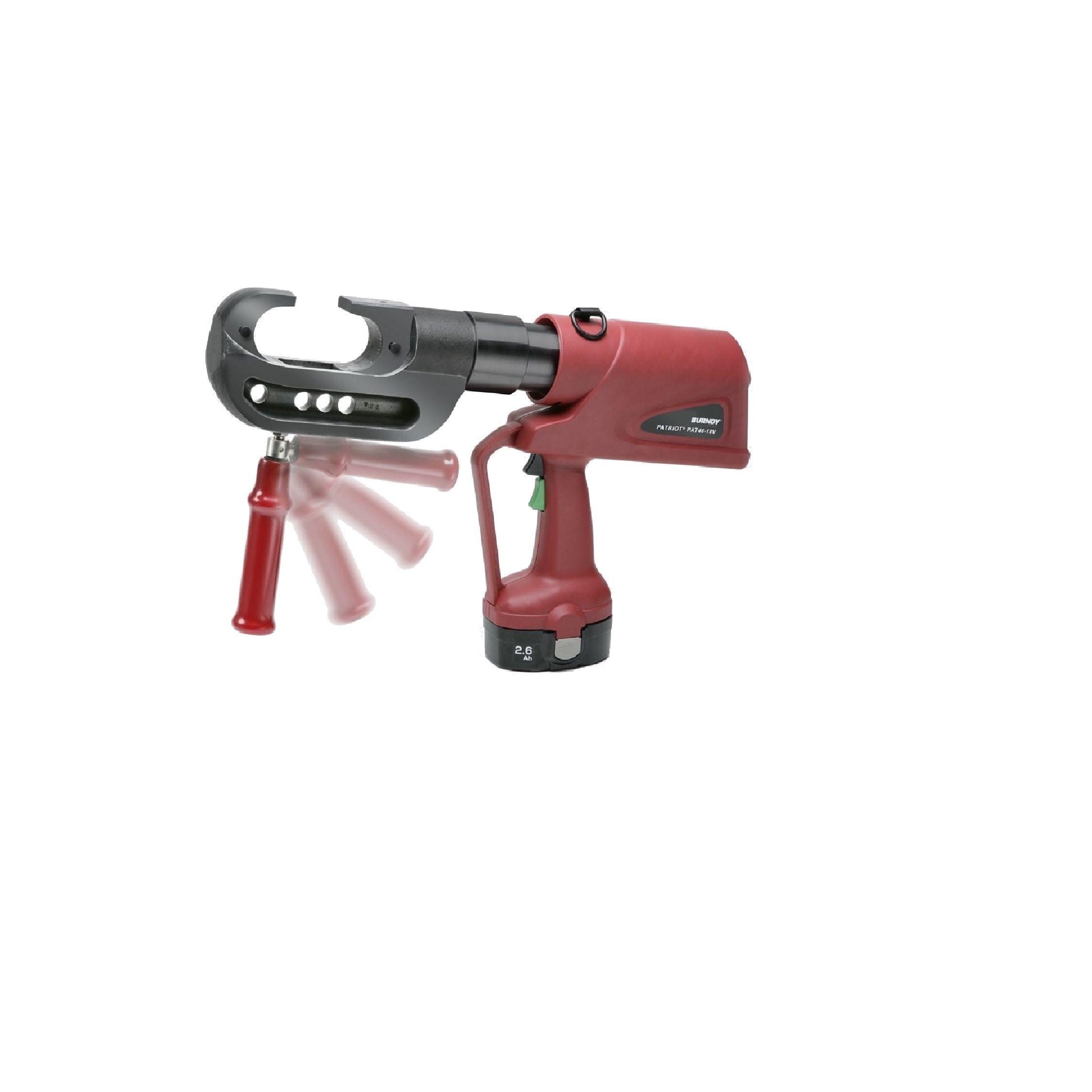 Hydraulic Self Contained Battery Actuated Crimping Tool, 15 Ton