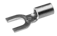 Copper Uninsulated Compression Terminal, Fork Tongue; 20-14 AWG; 4-6; .68 in L; Two or more terminals may be stacked easily on a common stud