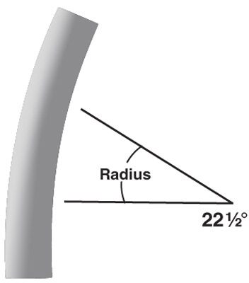 Schedule 80 22 1/2° 36" Radius Bends Plain End