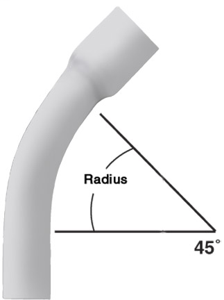 Schedule 80 45° 36" Radius Bends Belled End