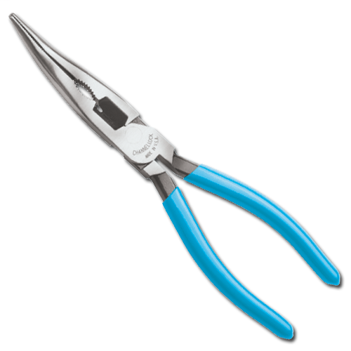 8" XLT Bent Long Nose Plier with Cutter