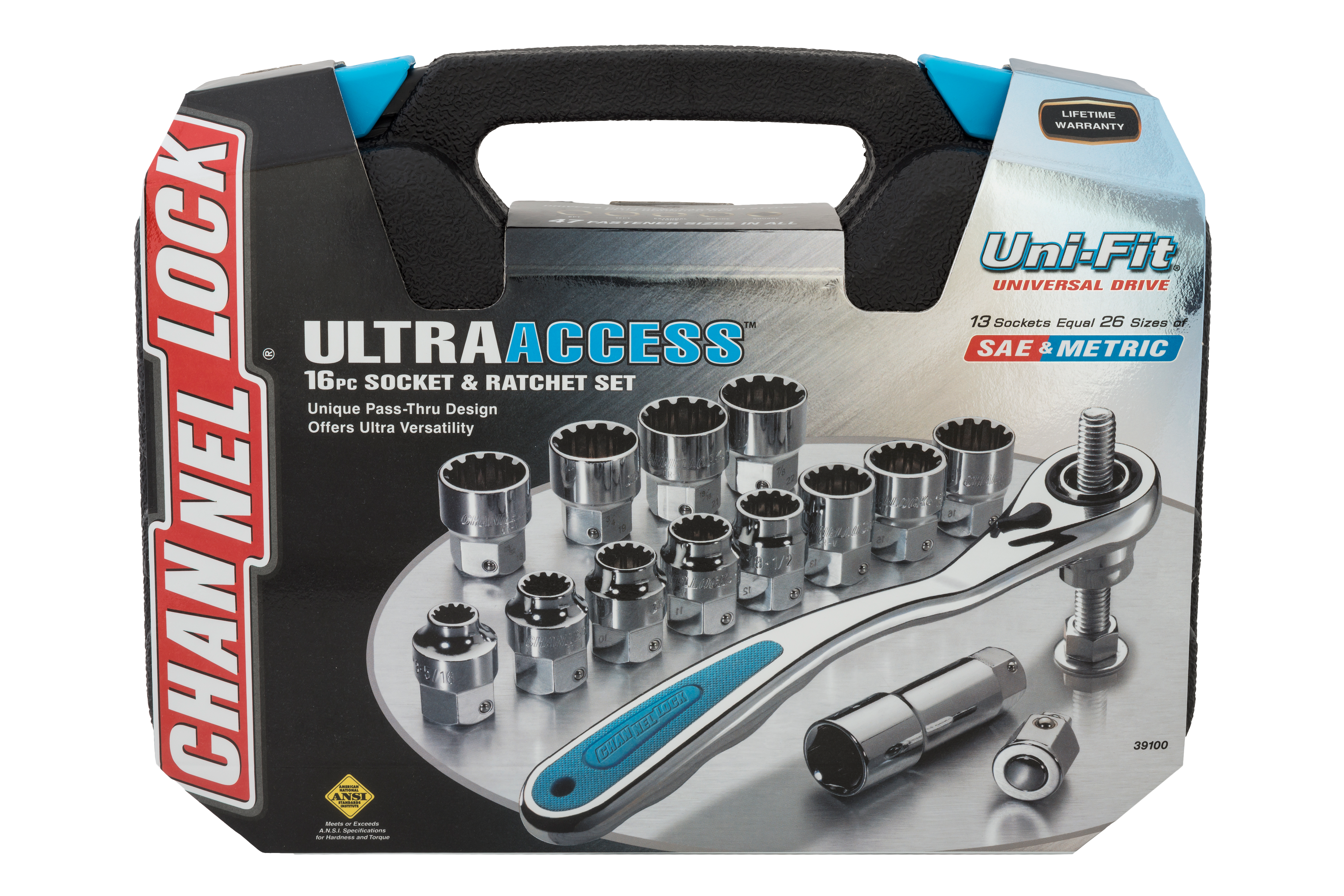 16 PC. PASS-THRU UNI-FIT SOCKET SET