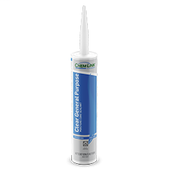 Product image for CHEMLINK F1212-CLEAR 10.1-OZ PLASTIC CARTRIDGE CLEAR SEALANT