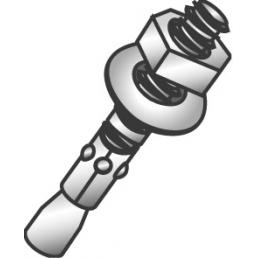 Minerallac 62036 1/4 x 2-1/4 Inch Zinc Plated Steel Heavy Duty Stud Wedge Anchor Minerallac 62036 1/4 x 2-1/4 Inch Zinc Plated Steel Heavy Duty Stud Wedge Anchor