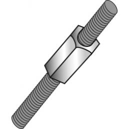 Product image for Cully 59625 1/4"-20 to 3/8"-16 Reducing Coupling, Hex, Zinc