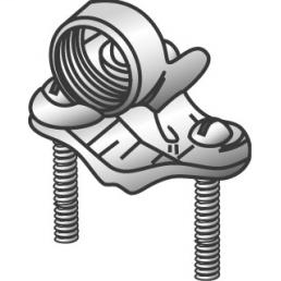 CULLY 95190 1/2"-1" Ground Clamp w/ 1/2" Threaded Hub