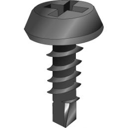 Product image for Cully 10708 7 x 7/16" Pan Head Framing, Tek, Phillips, Black