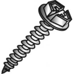 Product image for Cully 77032 10 x 2" Sheet Metal Screws, Hex Washer Head, Combo Phillips/Slotted, Zinc