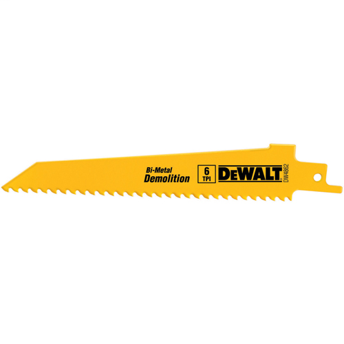 6" 6 TPI Demolition Bi-Metal Reciprocating Saw Blade (5 pack)