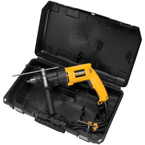 Product image for DEWALT DW505K 650 W 7.8 Amp 1/2 Inch 1100/2700 RPM Corded Power Hammer Drill Kit