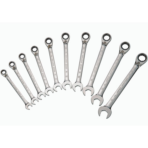 Product image for DEW DWMT72168 10PC REVERSIBLE RATCHETING WRENCH SET SAE