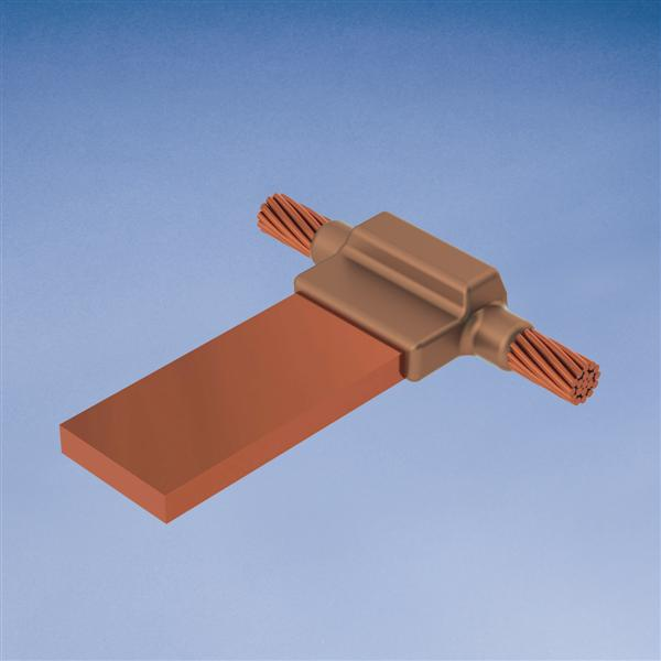 Product image for Erico LED3QEH Cable to Lug or Busbar, LE, 1/4" x 2", 500 kcmil Concentric