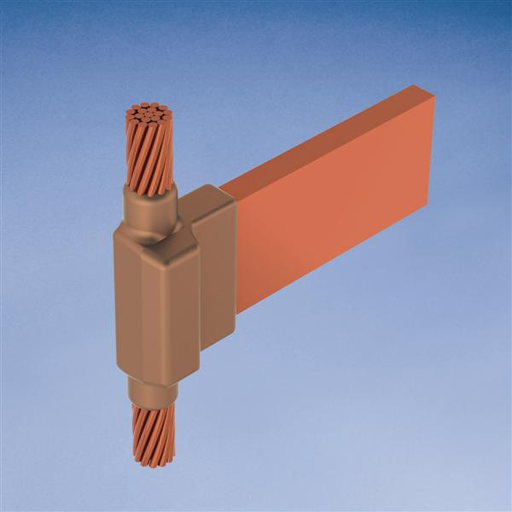 Product image for Erico LHF2QEK Cable to Lug or Busbar, LH, 1/4" x 3" and wider, 4/0 Concentric