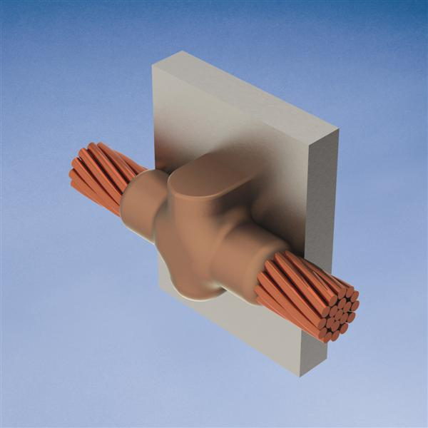 Product image for Erico VGC1G Cable to Steel, VG, Steel Pipe or Flat Surface, #6 Solid, 24" Min Pipe