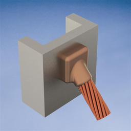 CAD VSCSG MOLD,CABLE TO VERT STL,45DEG TAP DOWN