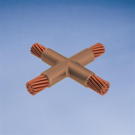 Product image for Erico HDXAC2L2L Cable to Cable, Heavy Duty, XA, 3/0 Concentric, 3/0 Concentric