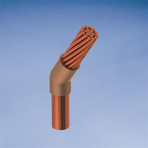 Product image for Erico GVR182Q Cable to Ground Rod or Other Rounds, GV, Copper-bonded, 0.75" dia, 4/0 Concentric