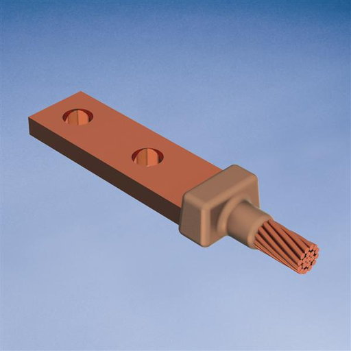 Product image for Erico GLCEG3Q Cable to Lug or Busbar, GL, 1/4" x 1 1/2", 500 kcmil Concentric