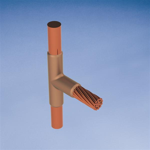 Product image for Erico GMR161V Cable to Ground Rod or Other Rounds, GM, Copper-bonded, 0.625" dia, #2 Concentric