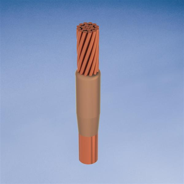 Product image for Erico GCR181G Cable to Ground Rod or Other Rounds, GC, Copper-bonded, 0.75" dia, #6 Solid