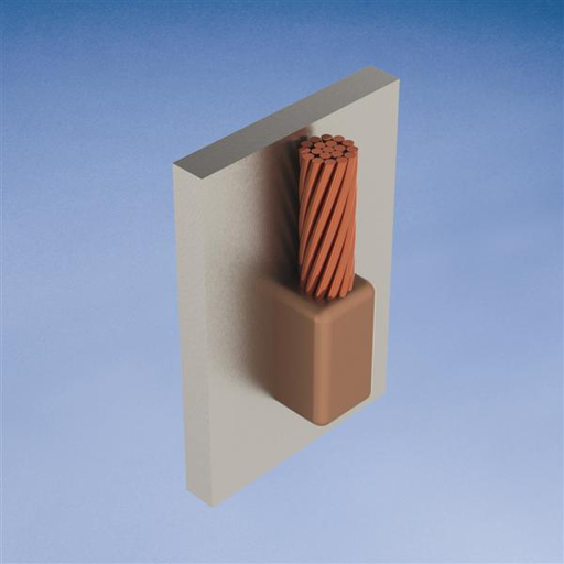 Product image for Erico VFR2S Cable to Steel, VF, Steel Pipe or Flat Surface, 4/0 Ropelay, 24" Min Pipe