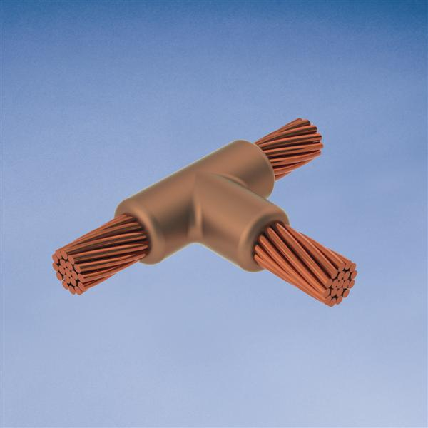 Erico TAC1L1L 4 AWG Horizontal Tee Cable to Cable Mold Erico TAC1L1L 4 AWG Horizontal Tee Cable to Cable Mold