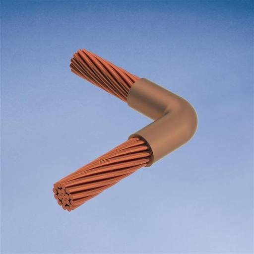 Product image for Erico PPC2G2Q Cable to Cable, PP, 2/0 Concentric, 0.418" Conductor 1 OD, 4/0 Concentric, 0.528" Conductor 2 OD