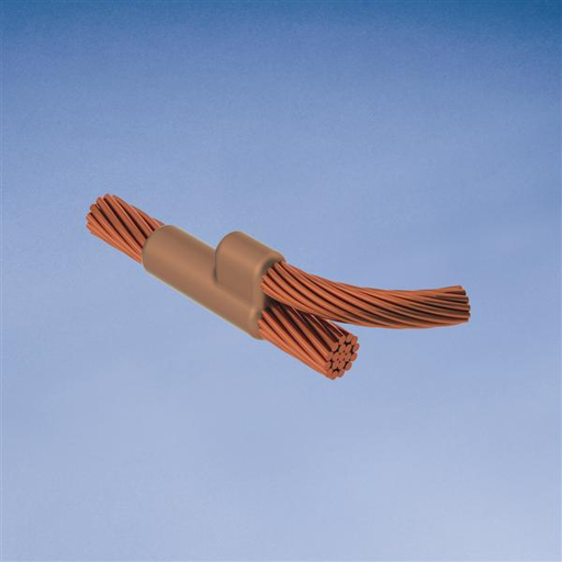 Product image for Erico PCC1Y1H Cable to Cable, PC, #1 Concentric, 0.332" Conductor 1 OD, #6 Concentric, 0.184" Conductor 2 OD