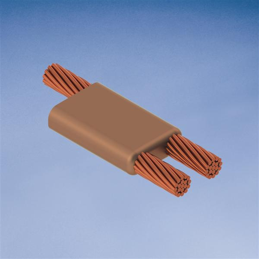 Product image for Erico PAC2Q2G Cable to Cable, PA, 4/0 Concentric, 0.528" Conductor 1 OD, 2/0 Concentric, 0.418" Conductor 2 OD