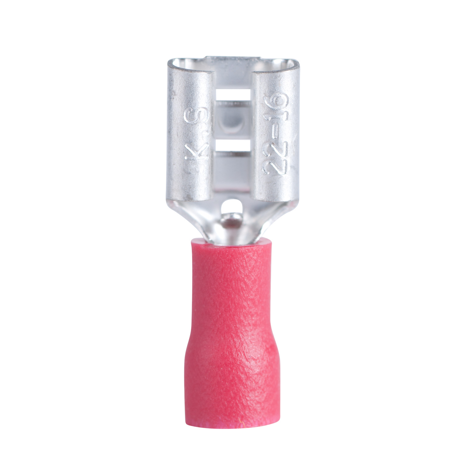 #22-#16 AWG (1 mm²) Vinyl-Insulated Disconnect (0.25" Tab) - Female