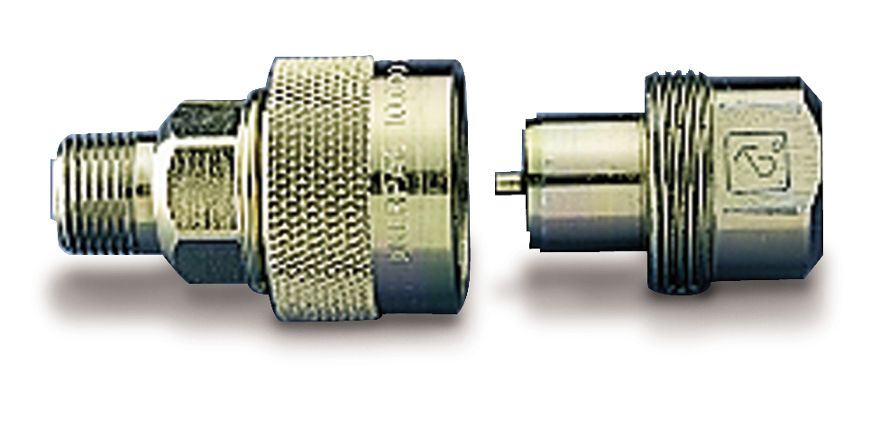 Hydraulic Coupler: 3/8" High-Flow Female Half and 3/8" High-Flow Male Half