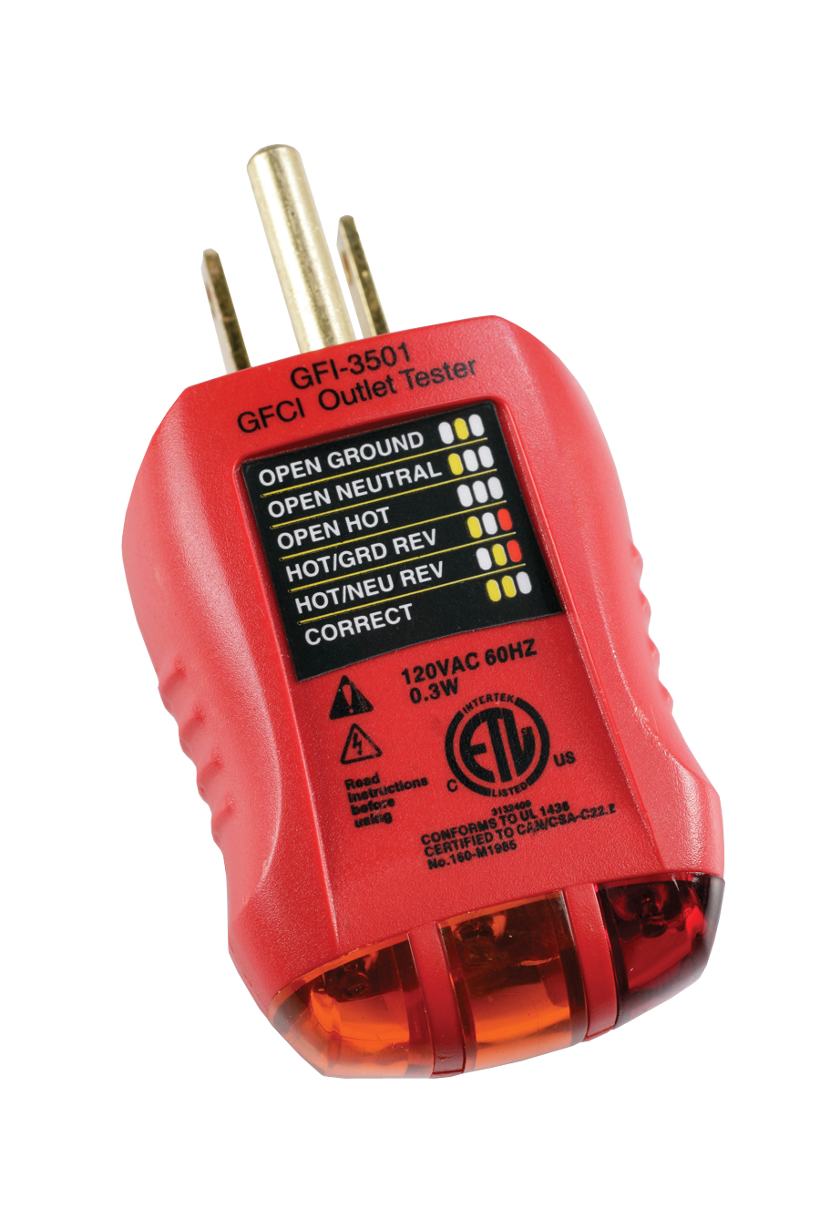 Product image for Gardner Be GFI-3501 GFCI Outlet Tes
