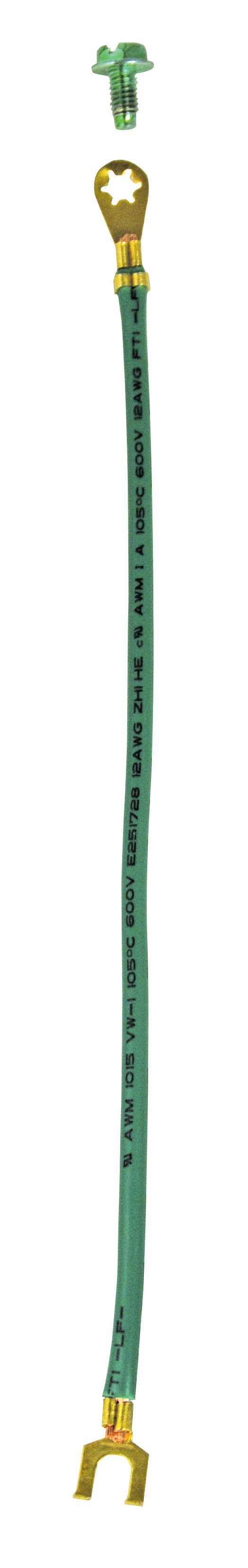 Bag of 25 #12 AWG (3 mm²) Stranded Grounding Pigtail (8")