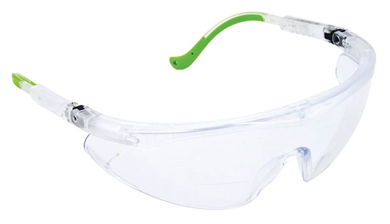 Safety Glasses, Bi-focals, 150 Pwr, Clear