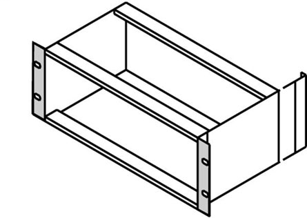 19" bracket type F, without handle holes for stainless steel gasket