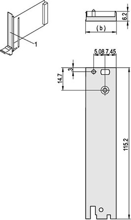 Front panel, front anodized and rear conductive, shieldable (textile), rear IO assembly, for IET/IEL handles, 3 U